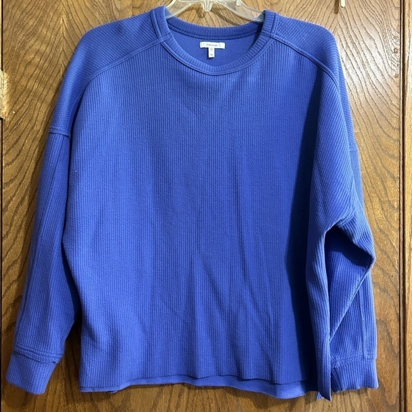 Maurices 0X textured crew sweatshirt savoy royal - Picture 4 of 5